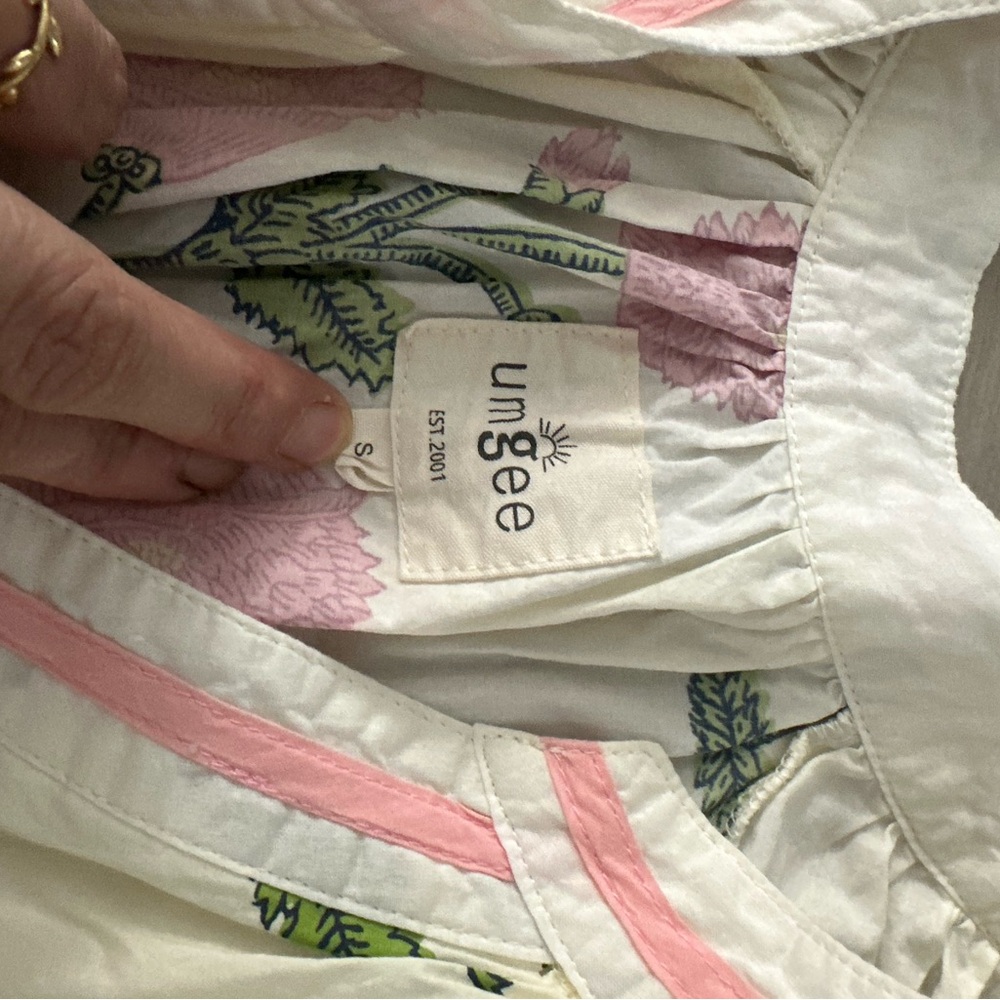 Umgee White Maxi Dress with Pink Floral Print - Picture 9 of 12